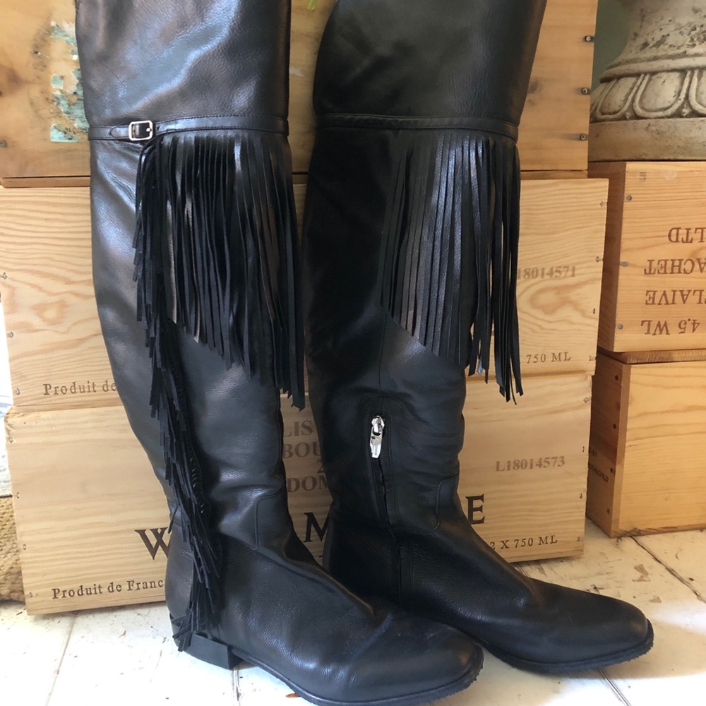 Sigerson Morrison Women’s Tall Black Leather Boots